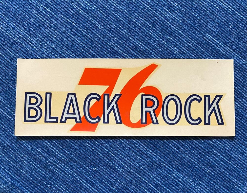 Vintage Union 76 Oil Black Rock Salt Lake Utah Gas Station Decal Travel Souvenir